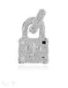 Anhänger Silber hell Schloss mit Lilie verziert 26 x17 mm - Shanti Enterprise AG