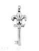 Anhänger Silber hell Schlüssel 47x19 mm mit Lilie - Shanti Enterprise AG