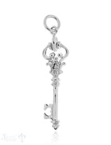 Anhänger Silber hell Schlüssel filigran 45x12 mm 2 mm