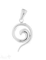 Anhänger Silber hell Spirale mit Spitze nach unten 16 mm