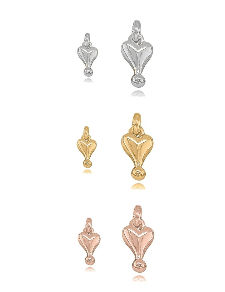 Anhänger Silber Herz länglich mit Kugel an der Spitze - Shanti Enterprise AG