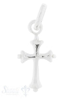 Anhänger Silber Kreuz Malteser 17x9 mm mit Öse 1 Pack = 2 Stück