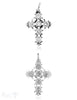 Anhänger Silber Kreuz mit 6 Zirkonia weiss 30x21 mm - Shanti Enterprise AG