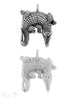 Anhänger Silber Krokodil gebogen 46x38 mm Öse fix - Shanti Enterprise AG