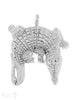 Anhänger Silber Krokodil gebogen 46x38 mm Öse fix - Shanti Enterprise AG