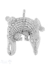 Anhänger Silber Krokodil gebogen 46x38 mm Öse fix - Shanti Enterprise AG