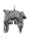 Anhänger Silber Krokodil gebogen 46x38 mm Öse fix - Shanti Enterprise AG