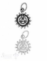 Anhänger Silber Rad mit Lilien 18 mm