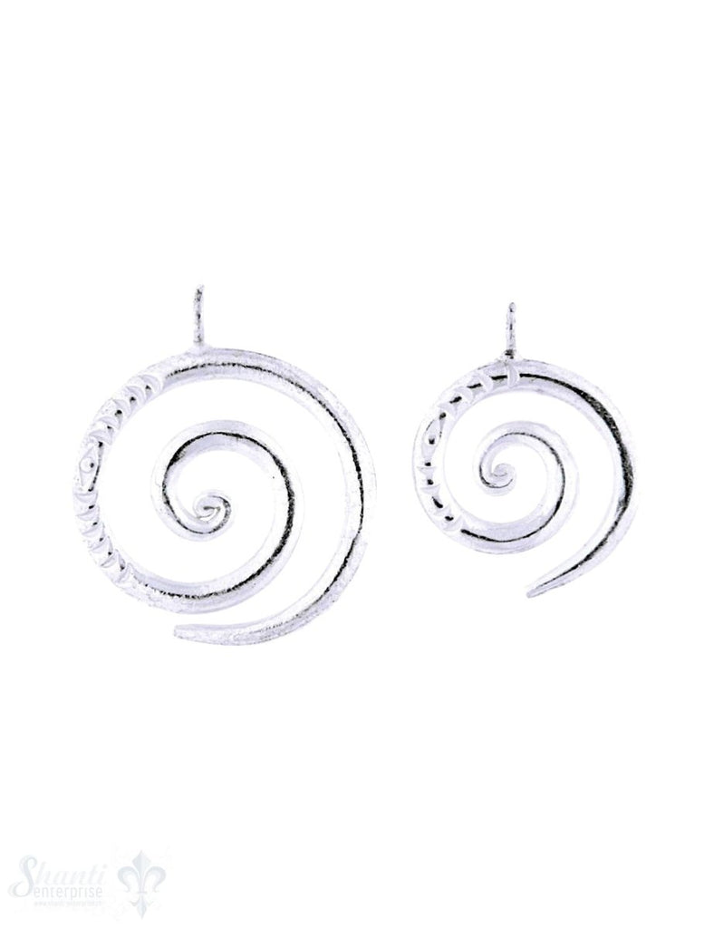 Anhänger Silber Spirale verziert Dicke 3 mm Öse fix - Shanti Enterprise AG