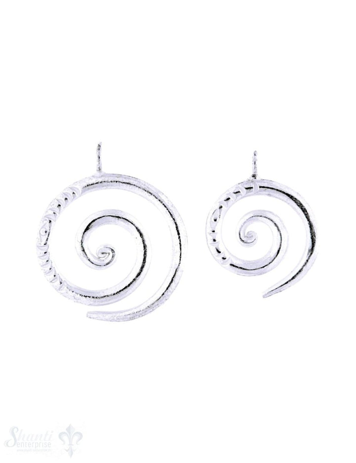 Anhänger Silber Spirale verziert Dicke 3 mm Öse fix - Shanti Enterprise AG