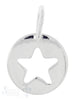 Anhänger Silber Stern klein in Plaquette rund poliert D: 9mm Dicke:0.9mm1 Pack = 3 Stk. - Shanti Enterprise AG