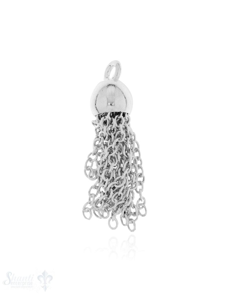 Anhänger Silber Zötteli fein Silber Ankerkette Kap ppe rund 1 Pack = 3 Stk. ca. 2,5 gr. - Shanti Enterprise AG