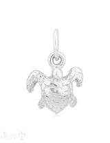 Anhänger Wasserschildkröte Silber 8x8mm mit Öse