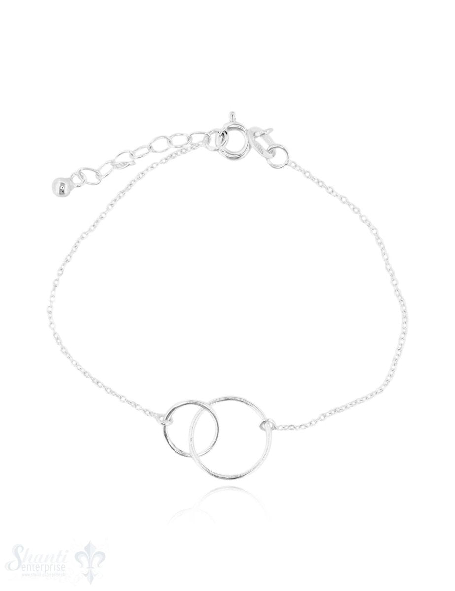 Anker Armkette fein 16-18.5 cm mit 1x 9+13 mm Ringen poliert Federringschloss Grösse verstellbar - Shanti Enterprise AG