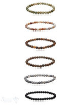 Armband 6 - 6.5 mm matt rund auf Elastik 18 cm