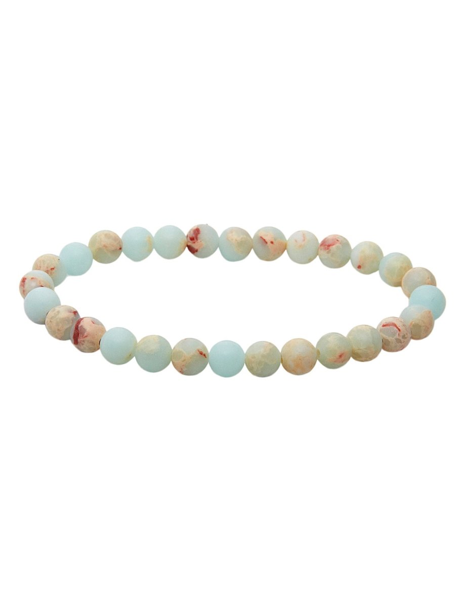 Armband 6 - 6.5 mm matt rund auf Elastik 18 cm - Shanti Enterprise AG
