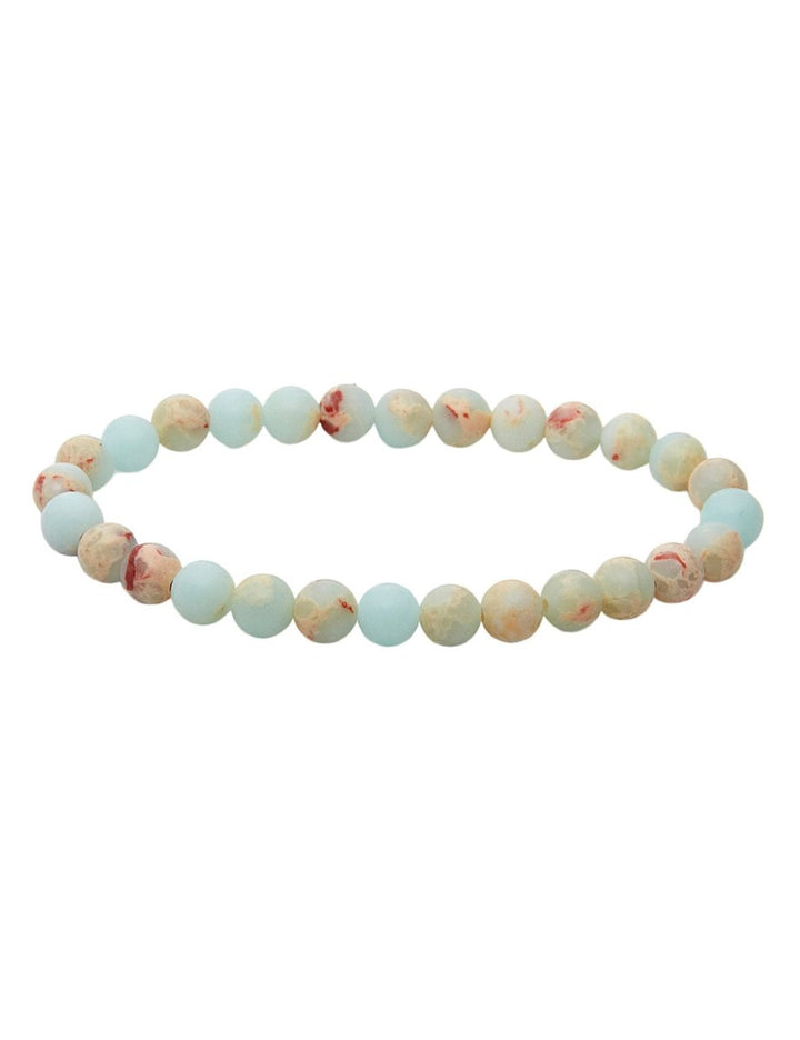 Armband 6 - 6.5 mm matt rund auf Elastik 18 cm - Shanti Enterprise AG