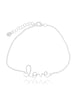 Armkette Anker fein Silber hell Schrift love 17- 19,5 cm Grössen verstellbar Karabiner - Shanti Enterprise AG