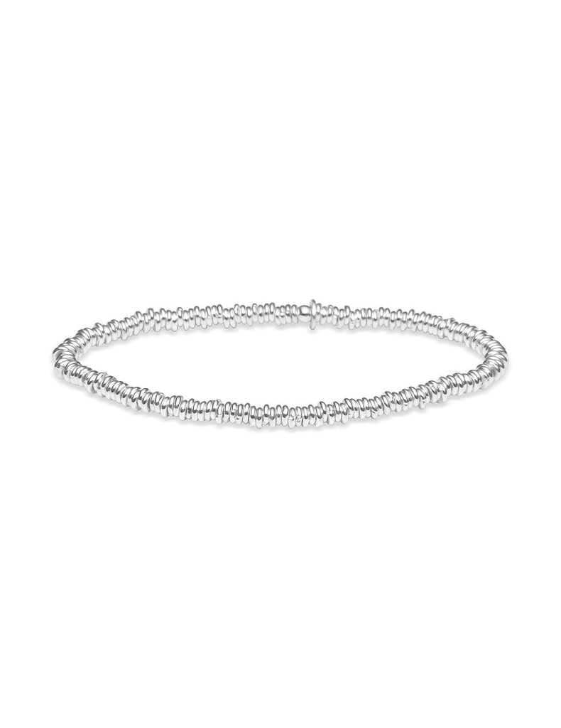 Armkette auf Elastik Silber Ösen 3 mm aufgereiht 17,5 cm - Shanti Enterprise AG