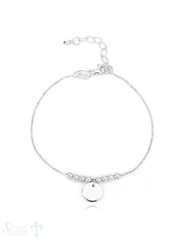 Armkette mit Plaquette Verstellbar mit Karabiner 17-19.5cm - Shanti Enterprise AG
