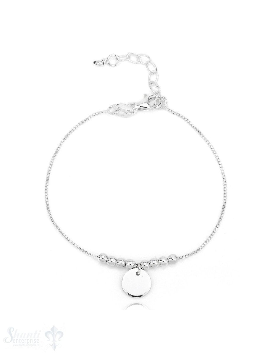 Armkette mit Plaquette Verstellbar mit Karabiner 17-19.5cm - Shanti Enterprise AG