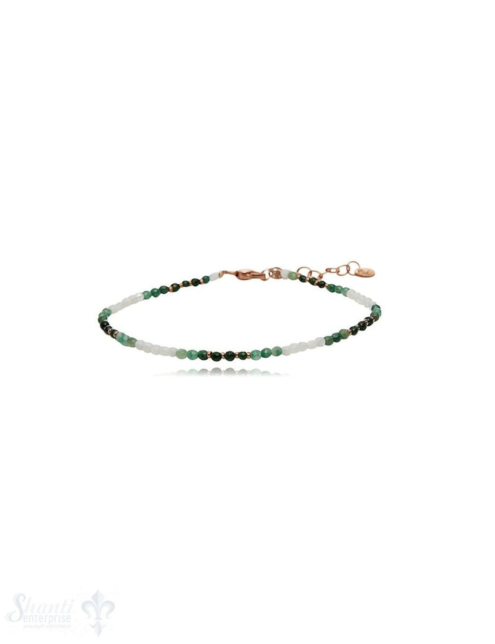 Armketteli mit Steinen Silber 2,5 mm breit verstellbar 17-19 cm - Shanti Enterprise AG