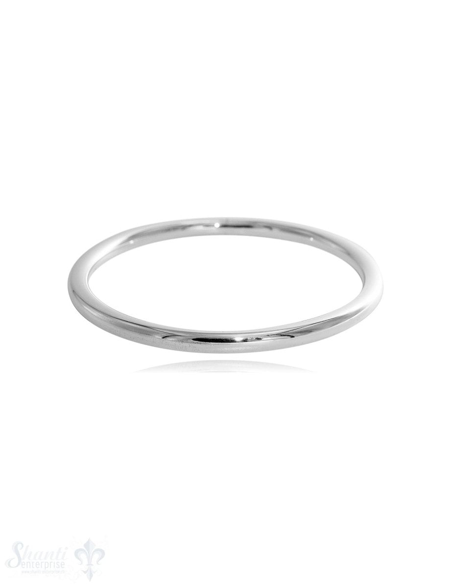 Armreif rund 5 mm breit poliert massiv - Shanti Enterprise AG