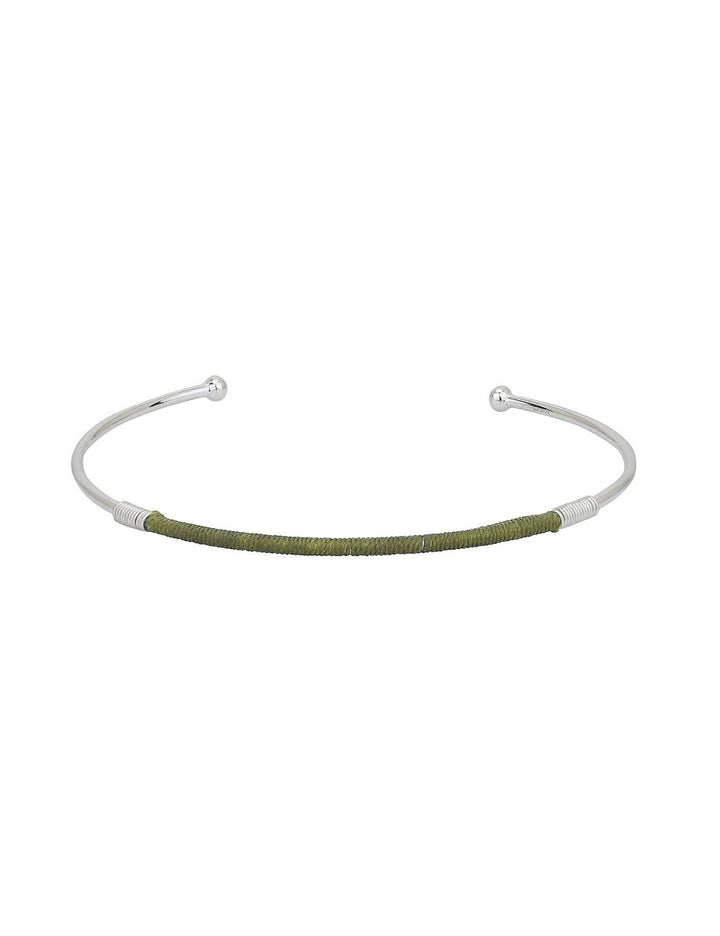 Armspange mit Baumwolle in der Mitte 1.5 m m Dicke Silber 925 - Shanti Enterprise AG