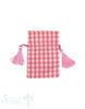 Baumwollsäckli, 25 Stk., kleinkariert, rosa - Shanti Enterprise AG