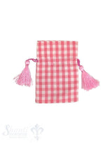 Baumwollsäckli, 25 Stk., kleinkariert, rosa