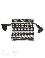 Baumwollsäckli, 25 Stk.Ethnolook, schwarz/beige