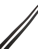 Beiges flaches Leder Textil sand oben Seiten genäh t unten beiges Leder per Meter Breite 10 mm Dicke