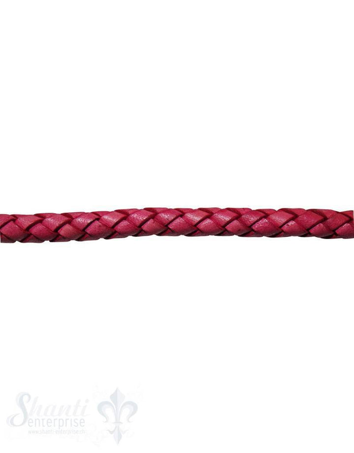 biolog.gefärbtes Leder geflochten pink - Shanti Enterprise AG