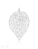 Blatt Anhänger 80x55 mm Silber hell filigran durchbrochen mit Öse - Shanti Enterprise AG
