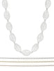 Blätter Kette quer durchbrochen fein 14 mm breit Grössen verstellbar 36-44 cm - Shanti Enterprise AG