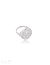 Blume des Lebens Silberring 17 mm durchbrochen Schiene im Verlauf geometrisch offen 2,5 mm Silber 925 poliert