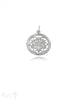 Blumen Amulett 20 mm doppelt vierblättrig Silber hell getupft mit getupfter Öse - Shanti Enterprise AG