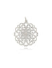 Blumen Amulett 40 mm Anhänger verziert poliert durchbrochen Öse oval ID 6×4 mm Silber 925 - Shanti Enterprise AG