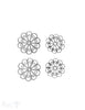 Blumen Amulett Silber hell durchbrochen filigran verziert ohne Öse 1 Pack = 3 Stück - Shanti Enterprise AG
