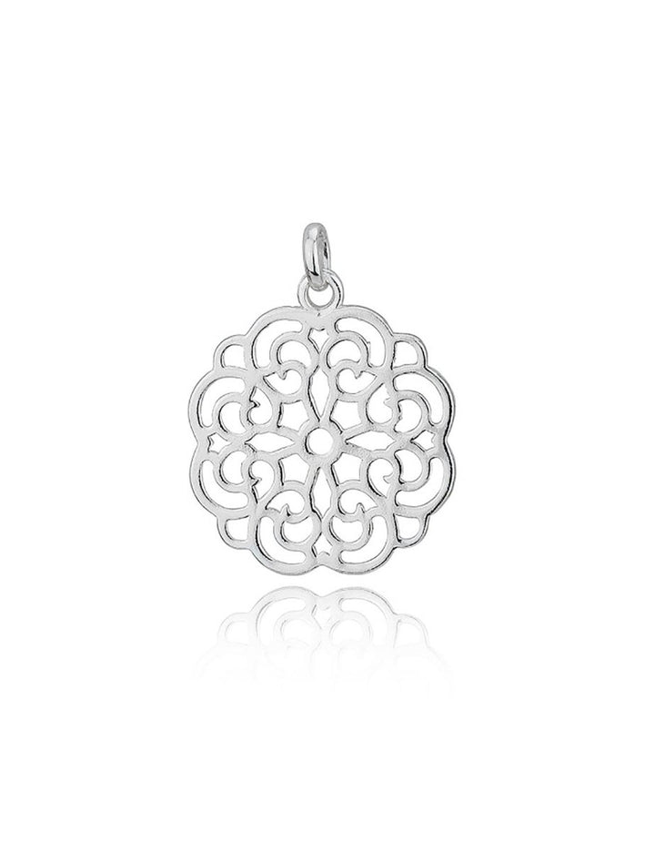 Blumen Anhänger 16 mm Filigran durchbrochen mit Öse - Shanti Enterprise AG