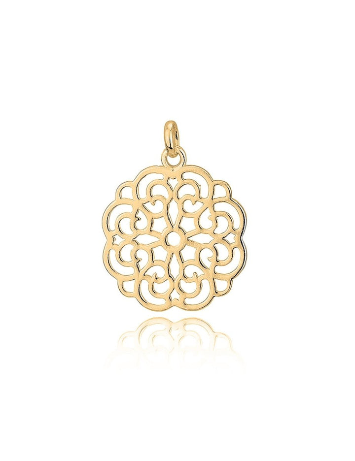 Blumen Anhänger 16 mm Filigran durchbrochen mit Öse - Shanti Enterprise AG