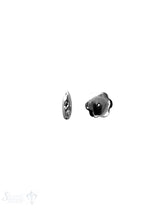 Blumen Element 10 mm Silber poliert bombiert leicht geöffnet ID 0,9 mm 1 Pack = 5 Stk. ca 4 gr.
