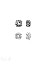Blumen Element  3-reihig versetzt getupft Silber