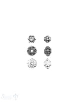 Blumen Element gepunktet verziert Silber 925