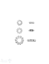 Blumen Element Kugelkranz flach Silber leicht