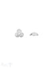 Blumen Perlkappe 10x3,8 mm 3-blättrig gehämmert Silber 925 hell ID 1.6 mm 1Pack = 8 Stk. ca. 5 gr. - Shanti Enterprise AG