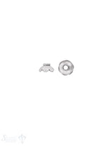 Blumen Perlkappe 8x4,6 mm 6-blättrig mit Rand Silber 925 poliert  ID 1.8 mm 1 Pack = 10 Stk. ca. 4 g