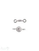 Blumen Plaquette mit 7,5 mm Doppelösen vertikal ID 2,6 mm