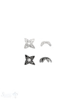 Blüten Perlkappe 9x3,5 mm 4-blättrig verziert mit Rand Silber 925 ID 1.2 mm 1Pack = 14 Stk. ca. 4 gr