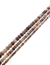 Botswana-Achat Strang grau-braun matt Kugeln AAA